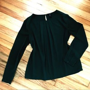 Hunter Green Long Sleeve Blouse